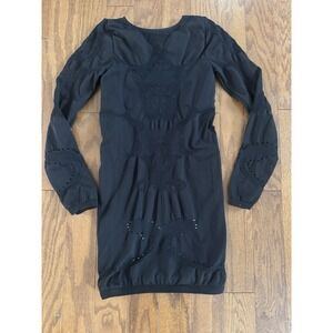 Intimately Free People Black Seamless Long Sleeve Bodycon Dress XS/S Minimalist